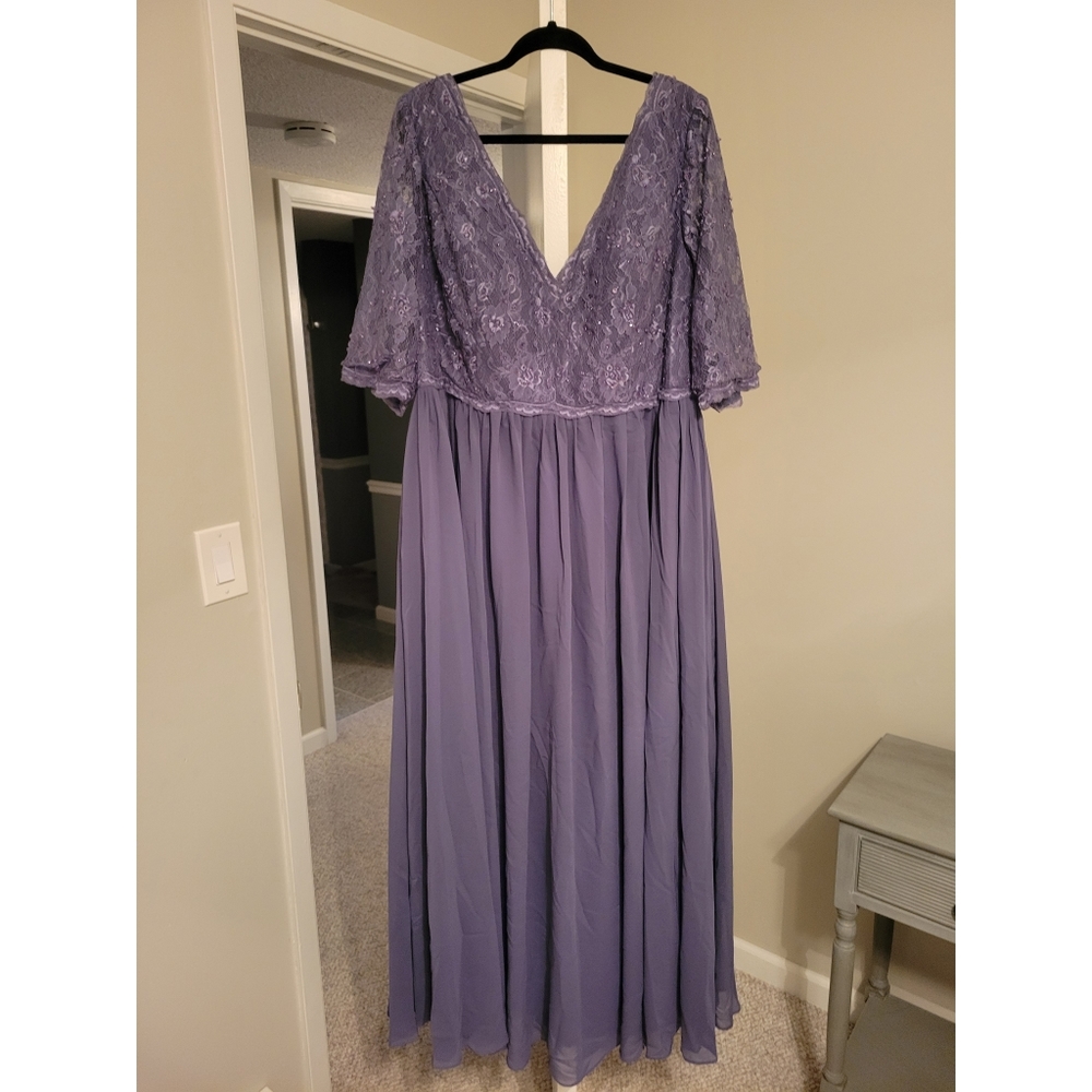 Sequined lace formal gown